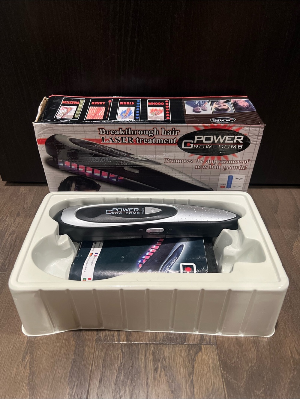 Power Grow Comb Laser Hair Treatment Kit As Seen On TV Complete in Box CIB